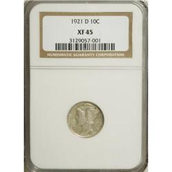 1921-D 10C XF45 NGC