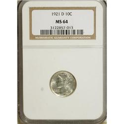 1921-D 10C MS64 NGC