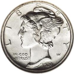 1924-S 10C MS64 Full Bands NGC