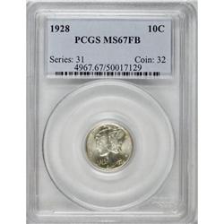 1928 10C MS67 Full Bands PCGS