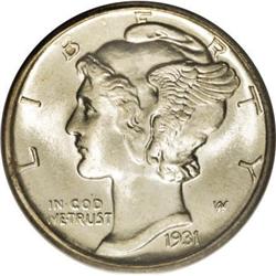 1931-D 10C MS67 Full Bands PCGS