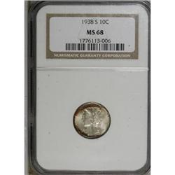 1938-S 10C MS68 NGC