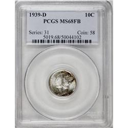 1939-D 10C MS68 Full Bands PCGS