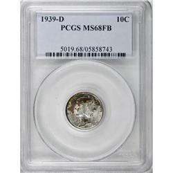 1939-D 10C MS68 Full Bands PCGS