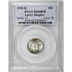 1939-D 10C MS68 Full Bands PCGS
