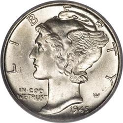 1945 10C MS64 Full Bands PCGS