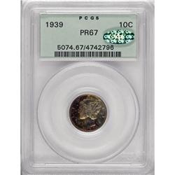 1939 10C PR67 PCGS. CAC