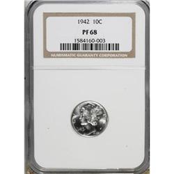 1942 10C PR68 NGC