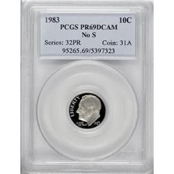 1983 10C No S PR69 Deep Cameo PCGS