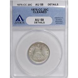 1875-CC 20C AU58 Details ANACS
