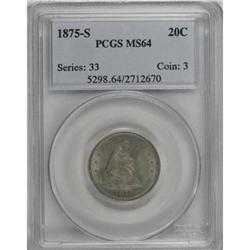 1875-S 20C MS64 PCGS
