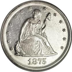 1875 20C . PR64 Cameo NGC