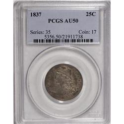 1837 25C AU50 PCGS