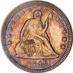 1849 25C MS64 PCGS