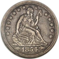 1854-O 25C Huge O XF40 NGC