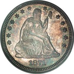 1871 25C MS64 PCGS