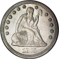 1875-CC 25C MS63 PCGS