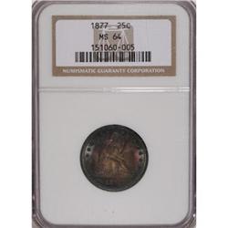 1877 25C MS64 NGC
