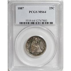 1887 25C MS64 PCGS