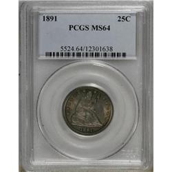 1891 25C MS64 PCGS