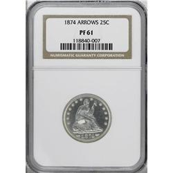 1874 25C Arrows PR61 NGC