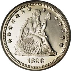 1890 25C PR66 Ultra Cameo NGC