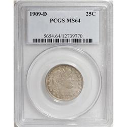 1909-D 25C MS64 PCGS