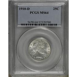 1910-D 25C MS64 PCGS