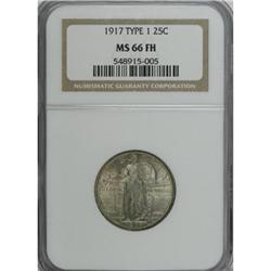 1917 25C Type One MS66 Full Head NGC