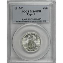 1917-D 25C Type One MS64 Full Head PCGS