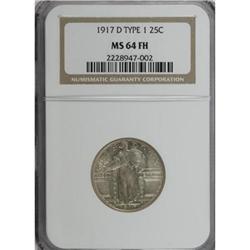 1917-D 25C Type One MS64 Full Head NGC