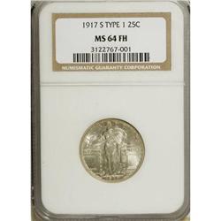 1917-S 25C Type One MS64 Full Head NGC