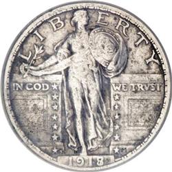 1918/7-S 25C--Improperly Cleaned--NCS. VF