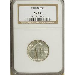1919-D 25C AU58 NGC