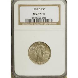 1920-D 25C MS62 Full Head NGC