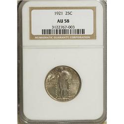 1921 25C AU58 NGC