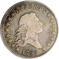 1795 50C 2 Leaves Fine 12 PCGS