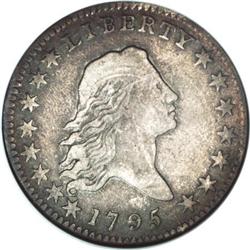 1795 50C 2 Leaves Fine Details