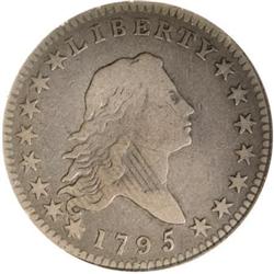 1795 50C 2 Leaves Fine 15 NGC