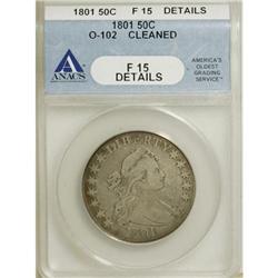 1801 50C Fine 15 Details ANACS