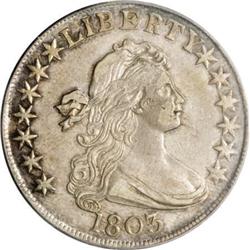 1803 50C Large 3 AU50 PCGS