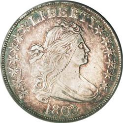 1803 50C Small 3 AU50 NCS