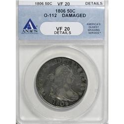 1806 50C 6 Over Inverted 6 VF20 Details ANACS