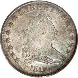 1806 50C Pointed 6, Stem VF20 PCGS