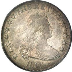 1806 50C Pointed 6, Stem VF25 PCGS