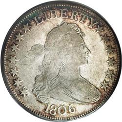 1806 50C Pointed 6, Stem Fine 15 PCGS