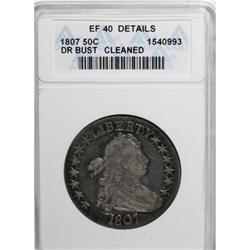 1807 50C Draped Bust XF40 Details ANACS