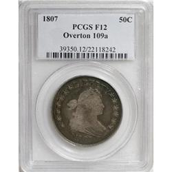 1807 50C Draped Bust Fine 12 PCGS