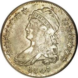 1807 50C Large Stars, 50 Over 20 AU53 NGC