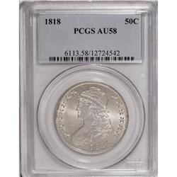 1818 50C AU58 PCGS